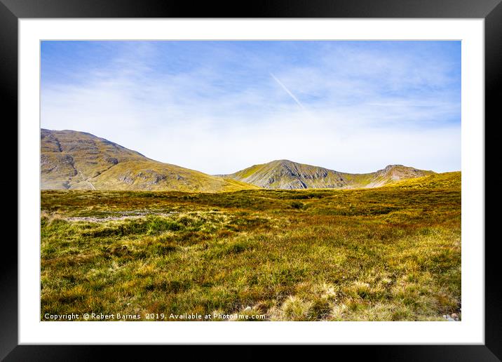 THE MOUNTAINS AT GLENCOE Framed Mounted Print by Lrd Robert Barnes