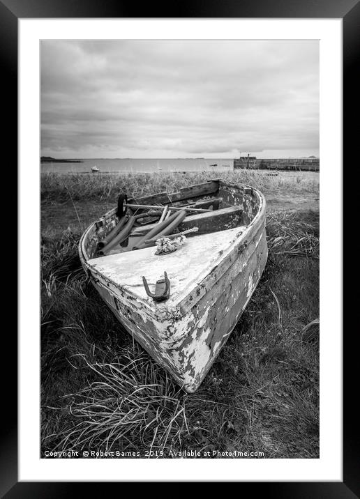 Boats on Holy Island Framed Mounted Print by Lrd Robert Barnes