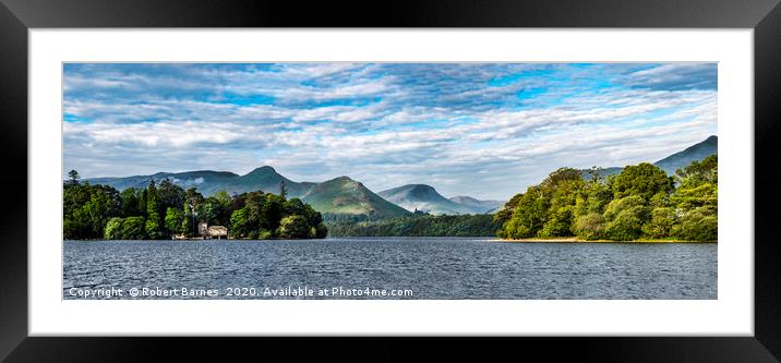 Derwentwater Lake Framed Mounted Print by Lrd Robert Barnes