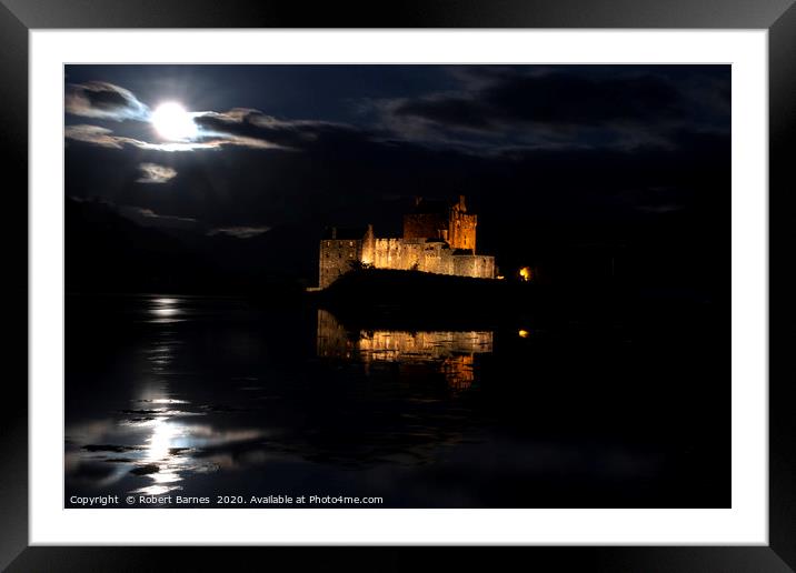 Eilean Donan Castle at Night Framed Mounted Print by Lrd Robert Barnes