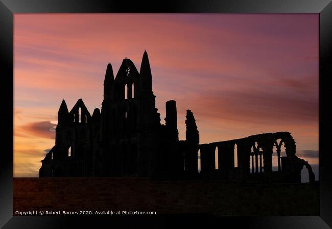 Morning at Whitby Abbey  Framed Print by Lrd Robert Barnes