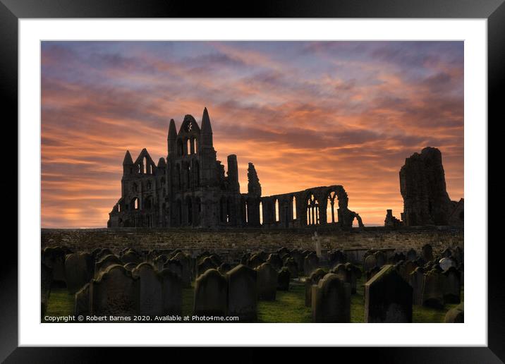 Spooky Abbey at Dawn Framed Mounted Print by Lrd Robert Barnes