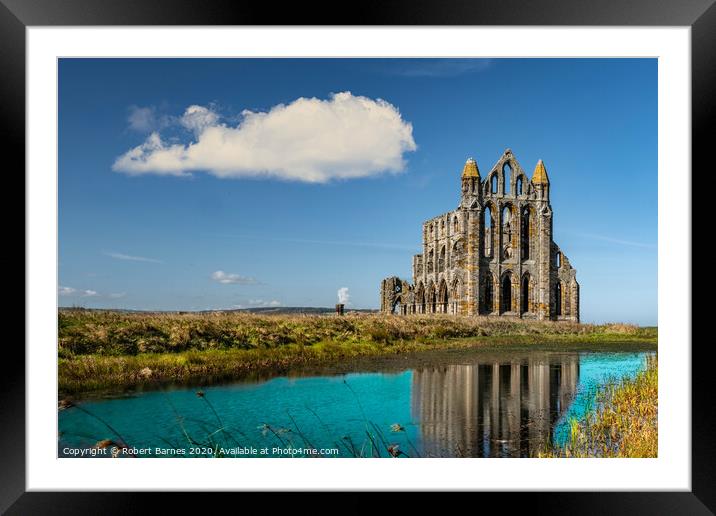 Whitby Abbey Reflections Framed Mounted Print by Lrd Robert Barnes