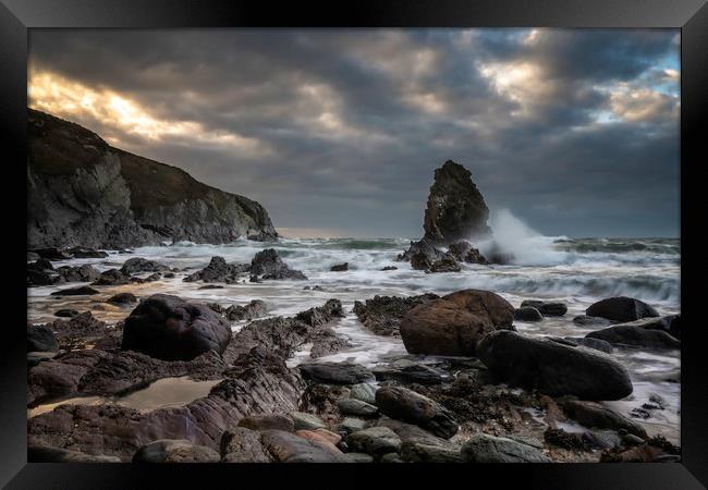 Sunset at Gwenfaen's Pillar Framed Print by Palombella Hart