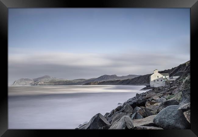 Porth Dinllaen Bay Long Exposure Framed Print by Palombella Hart