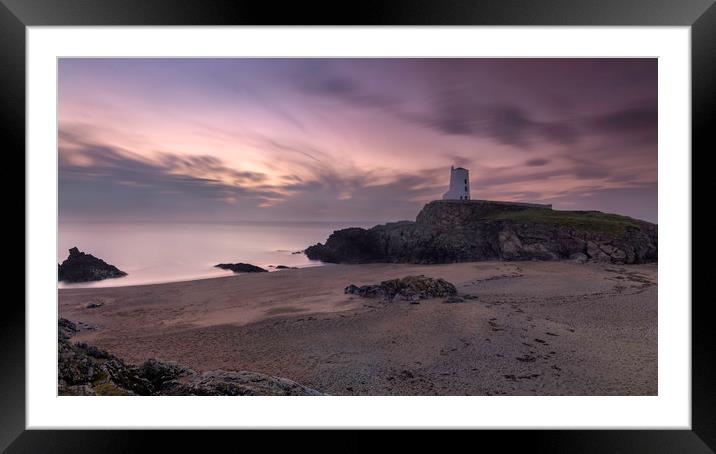Twr Mawr Lighthouse, An Autumn sunset Framed Mounted Print by Palombella Hart