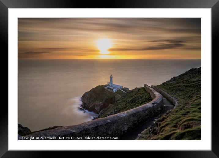 Sunset at South Stack Lighthouse Framed Mounted Print by Palombella Hart
