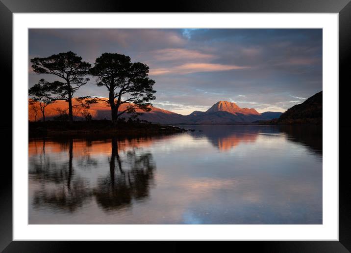 Loch Maree and Slioch Framed Mounted Print by Karen Kennedy