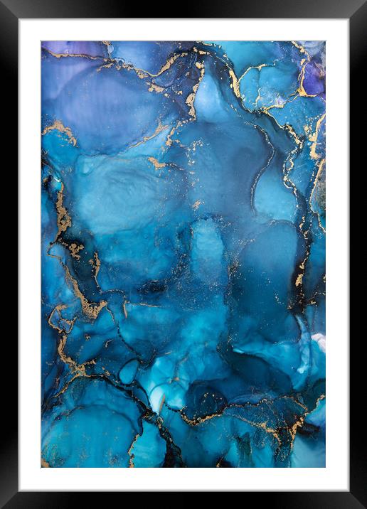 Blue Waves Framed Mounted Print by Steffen Gierok-Latniak