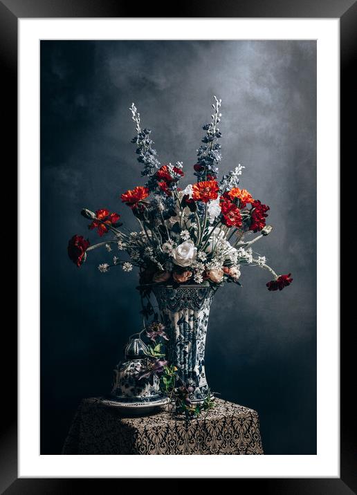 Poppies Stillife Framed Mounted Print by Steffen Gierok-Latniak