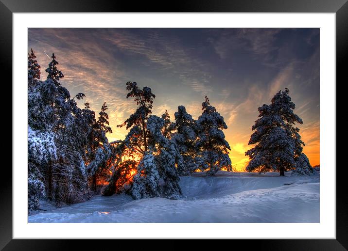 Fire and Snow Framed Mounted Print by Steffen Gierok-Latniak
