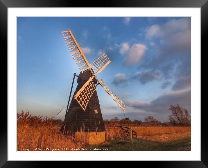        Windmill                          Framed Mounted Print by Sally Redgrave