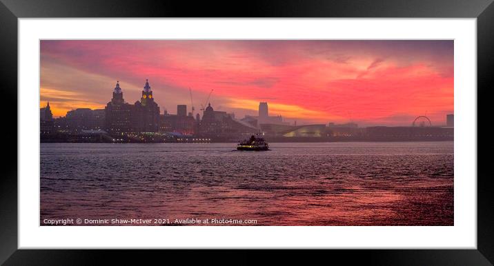 Misty Sunrise on Liverpool Waterfront Framed Mounted Print by Dominic Shaw-McIver