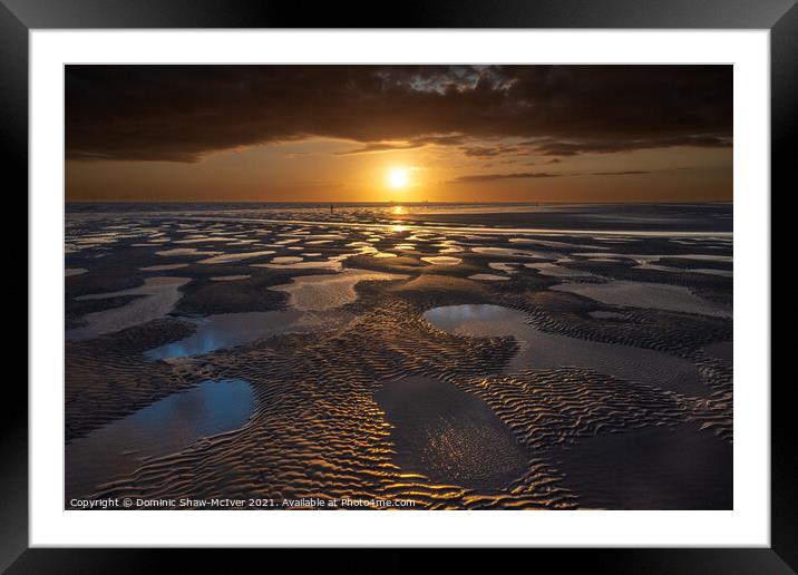 Crosby Beach reflections Framed Mounted Print by Dominic Shaw-McIver