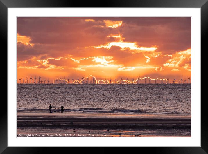 The Majestic Sunset Over Burbo Bank Windfarm Framed Mounted Print by Dominic Shaw-McIver