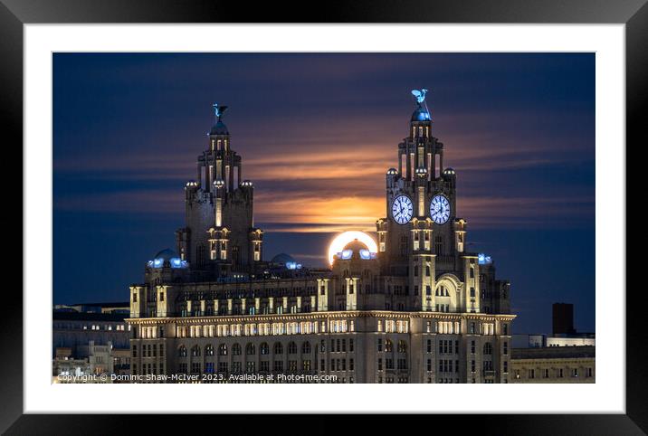 Moonrise over the Liver Building Framed Mounted Print by Dominic Shaw-McIver