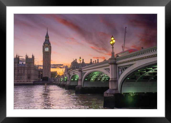Sunset at Westminster Bridge Framed Mounted Print by Dominic Shaw-McIver