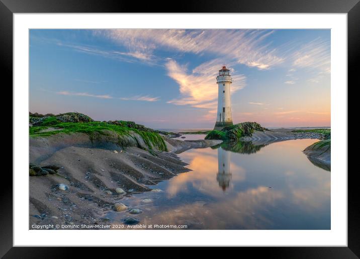 New Brighton Lighthouse at sunrise Framed Mounted Print by Dominic Shaw-McIver