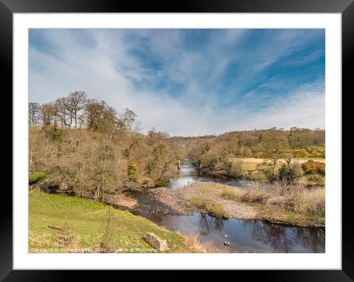 Balder Tees Confluence at Cotherstone Panorama Framed Mounted Print by Richard Laidler