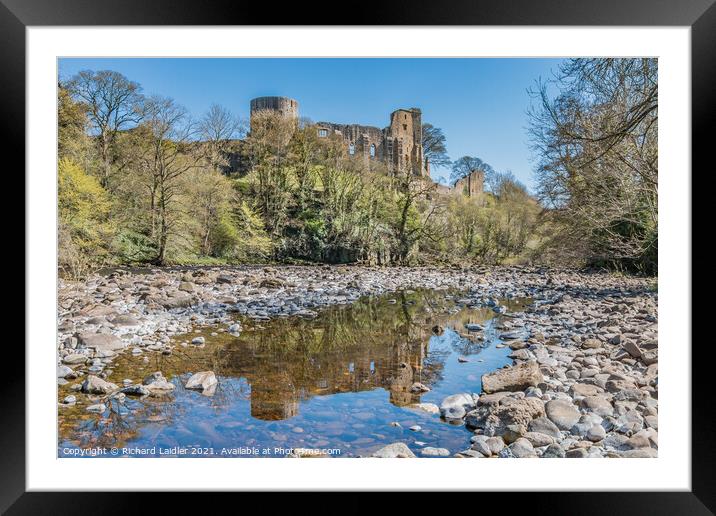 Barnard Castle and the River Tees (2) Framed Mounted Print by Richard Laidler