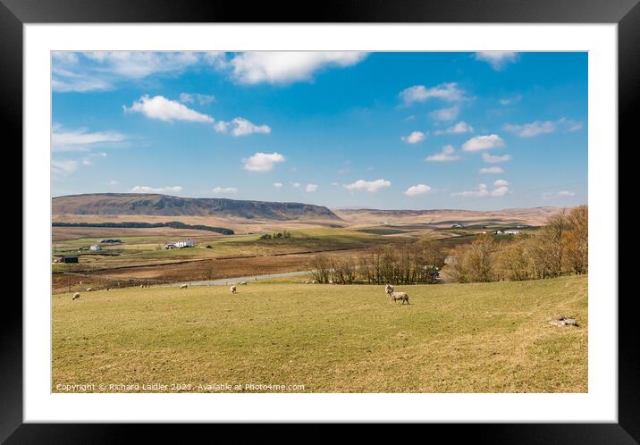Towards Cronkley Scar from Forest in Teesdale (3) Framed Mounted Print by Richard Laidler