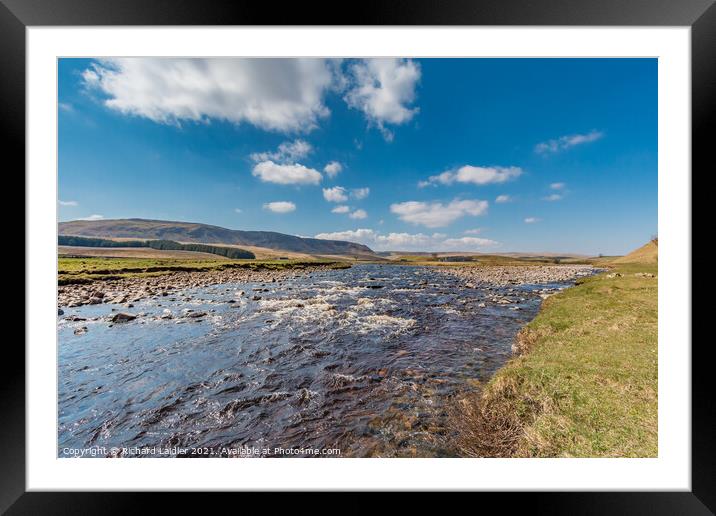 Harwood Beck and River Tees Confluence  Framed Mounted Print by Richard Laidler