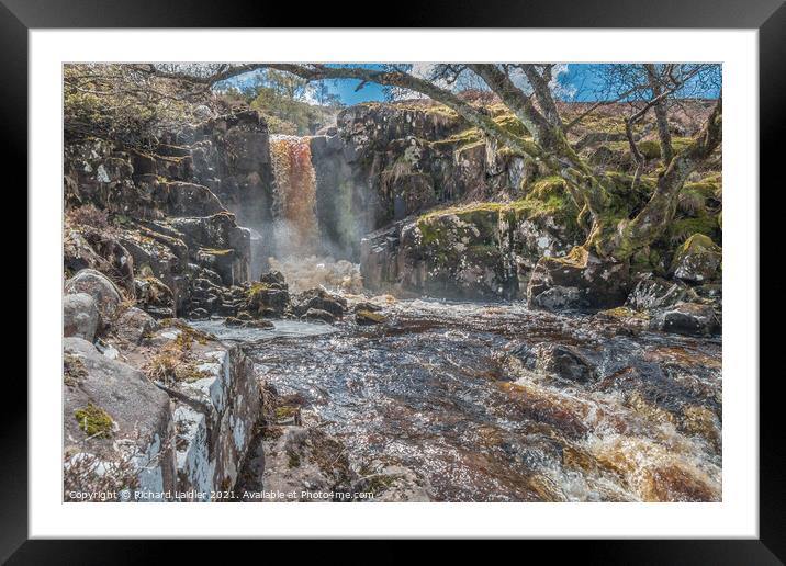 Unnamed Waterfall on Blea Beck, Teesdale (1) Framed Mounted Print by Richard Laidler