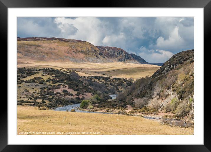 Cronkley Scar and River Tees from above Blea Beck Force Framed Mounted Print by Richard Laidler
