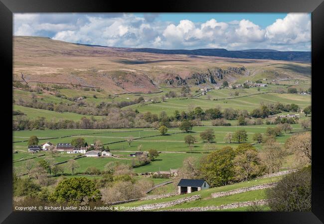 Over to Holwick, Teesdale in Spring (1) Framed Print by Richard Laidler