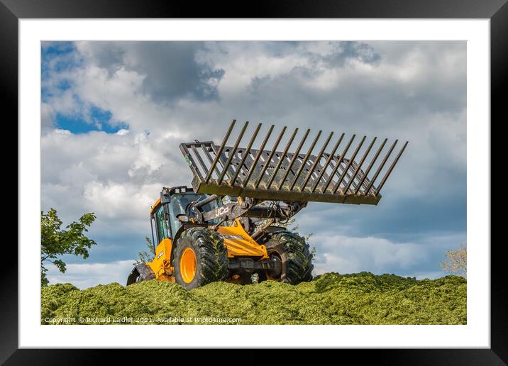 Silage Making at Foxberry (6) Framed Mounted Print by Richard Laidler