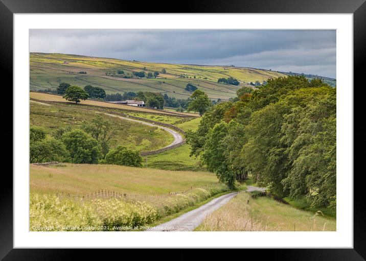 Towards Newbiggin from Ettersgill, Teesdale Framed Mounted Print by Richard Laidler