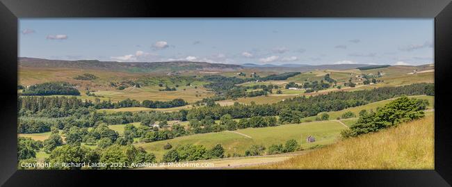 Upper Teesdale Summer Panorama from Stable Edge Framed Print by Richard Laidler