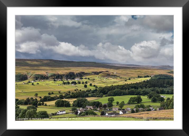 Holwick and Newbiggin, Teesdale Framed Mounted Print by Richard Laidler