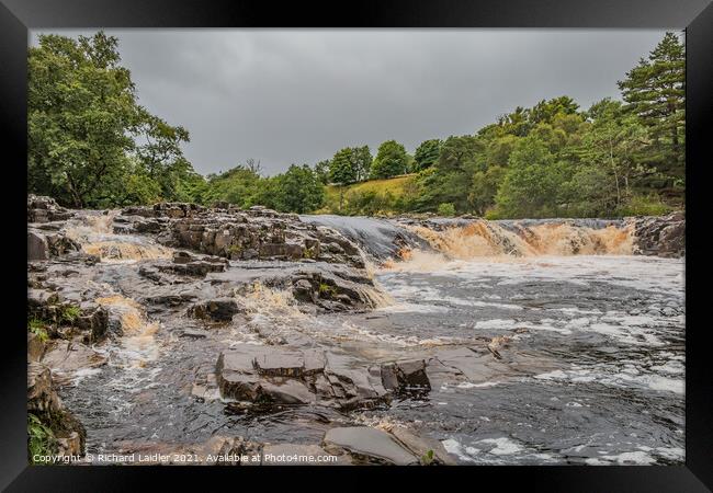 River Tees at Low Force, Teesdale in Late Summer Framed Print by Richard Laidler