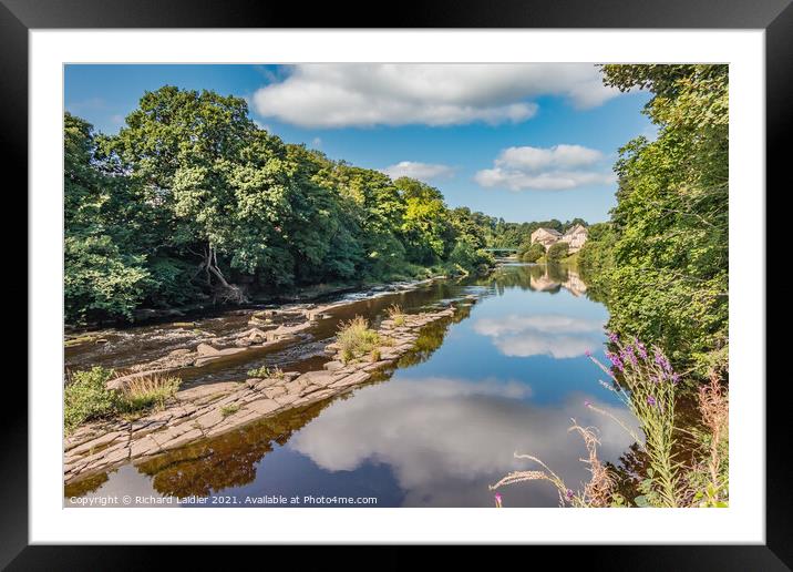 Summer on the Tees at Barnard Castle Framed Mounted Print by Richard Laidler