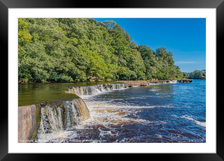 River Tees at Whorlton Framed Mounted Print by Richard Laidler