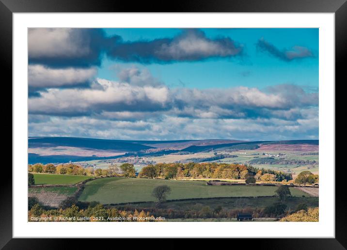 Towards Monks Moor from Barningham Moor Teesdale Framed Mounted Print by Richard Laidler