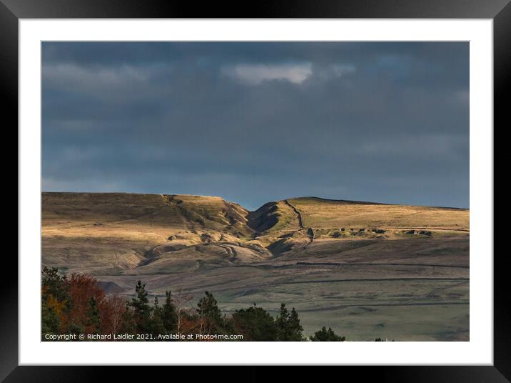 Autumn Afternoon Light on Coldberry Gutter, Teesdale Framed Mounted Print by Richard Laidler