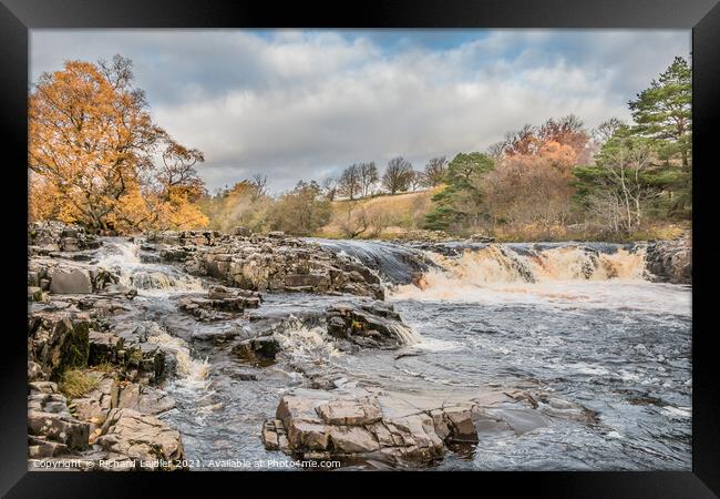 Autumn Brightness at Low Force Waterfall, Teesdale (2) Framed Print by Richard Laidler