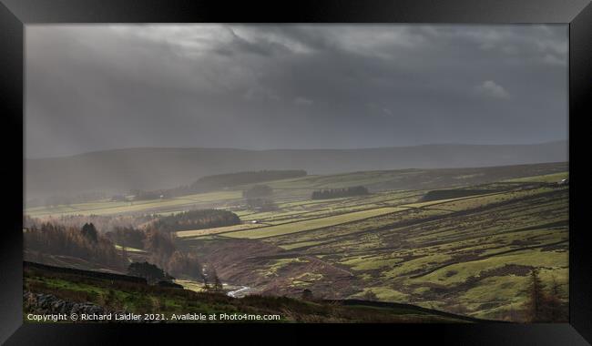 Autumn Bright Interval in the Hudeshope, Teesdale (2)  Framed Print by Richard Laidler