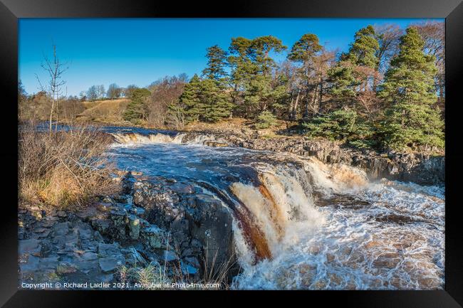Low Force Waterfall, Teesdale, Winter Panorama Framed Print by Richard Laidler