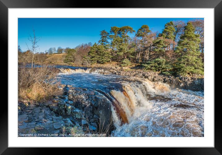 Low Force Waterfall, Teesdale, Winter Panorama Framed Mounted Print by Richard Laidler
