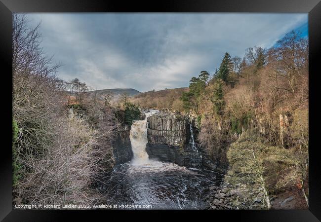 Winter Sun at High Force Waterfall, Teesdale Framed Print by Richard Laidler
