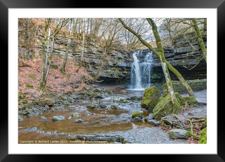 Summerhill Force Waterfall, Teesdale Framed Mounted Print by Richard Laidler