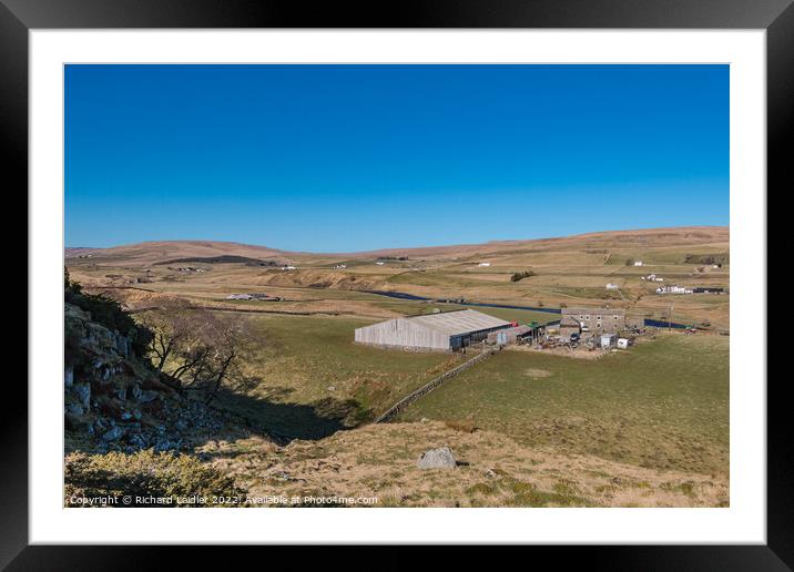 Towards Langdon Beck from Cronkley Framed Mounted Print by Richard Laidler