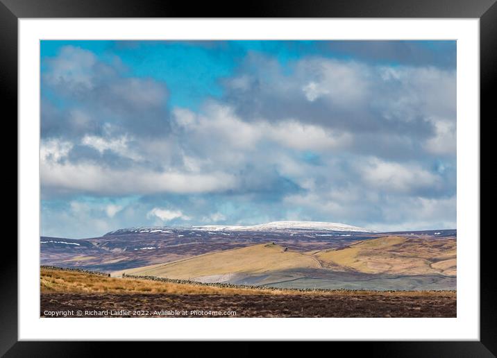 Cross Fell from Botany Farm, Teesdale Framed Mounted Print by Richard Laidler