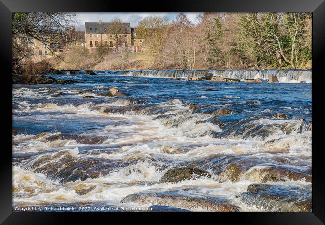 The River Tees at Demesnes Mill Barnard Castle Framed Print by Richard Laidler