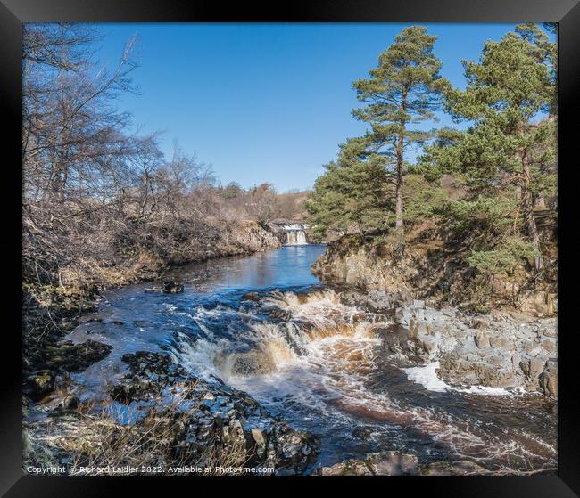 Low Force Waterfall from the Pennine Way way at Wy Framed Print by Richard Laidler