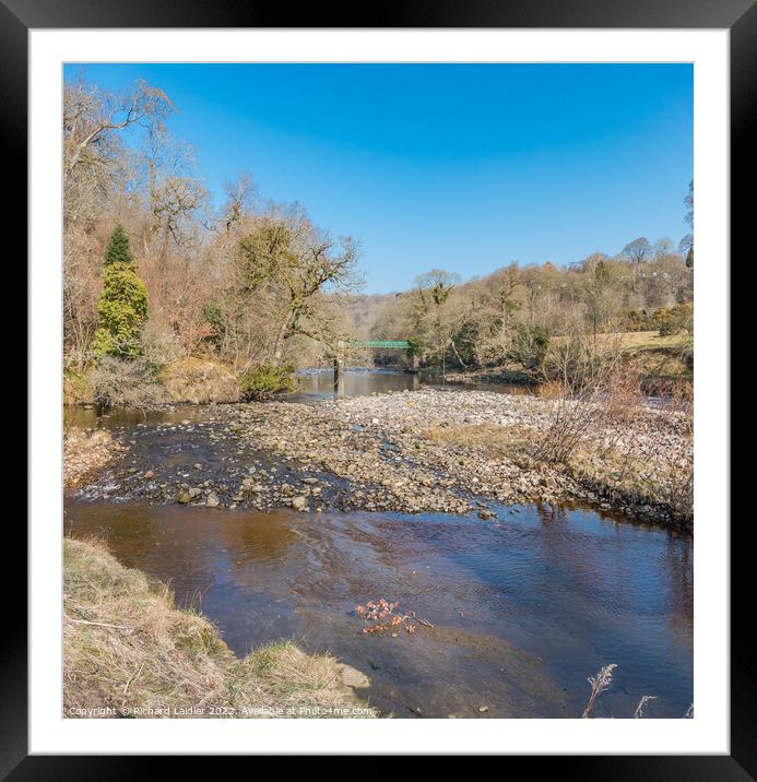 The Rivers Balder and Tees at Cotherstone in Early Spring Framed Mounted Print by Richard Laidler