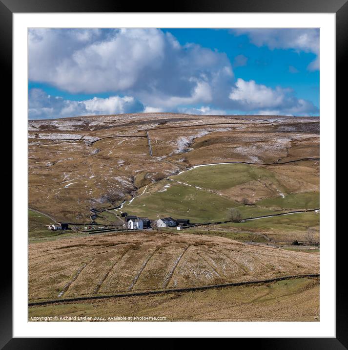 Marshes Gill Farm, Harwood, Teesdale (2) Framed Mounted Print by Richard Laidler
